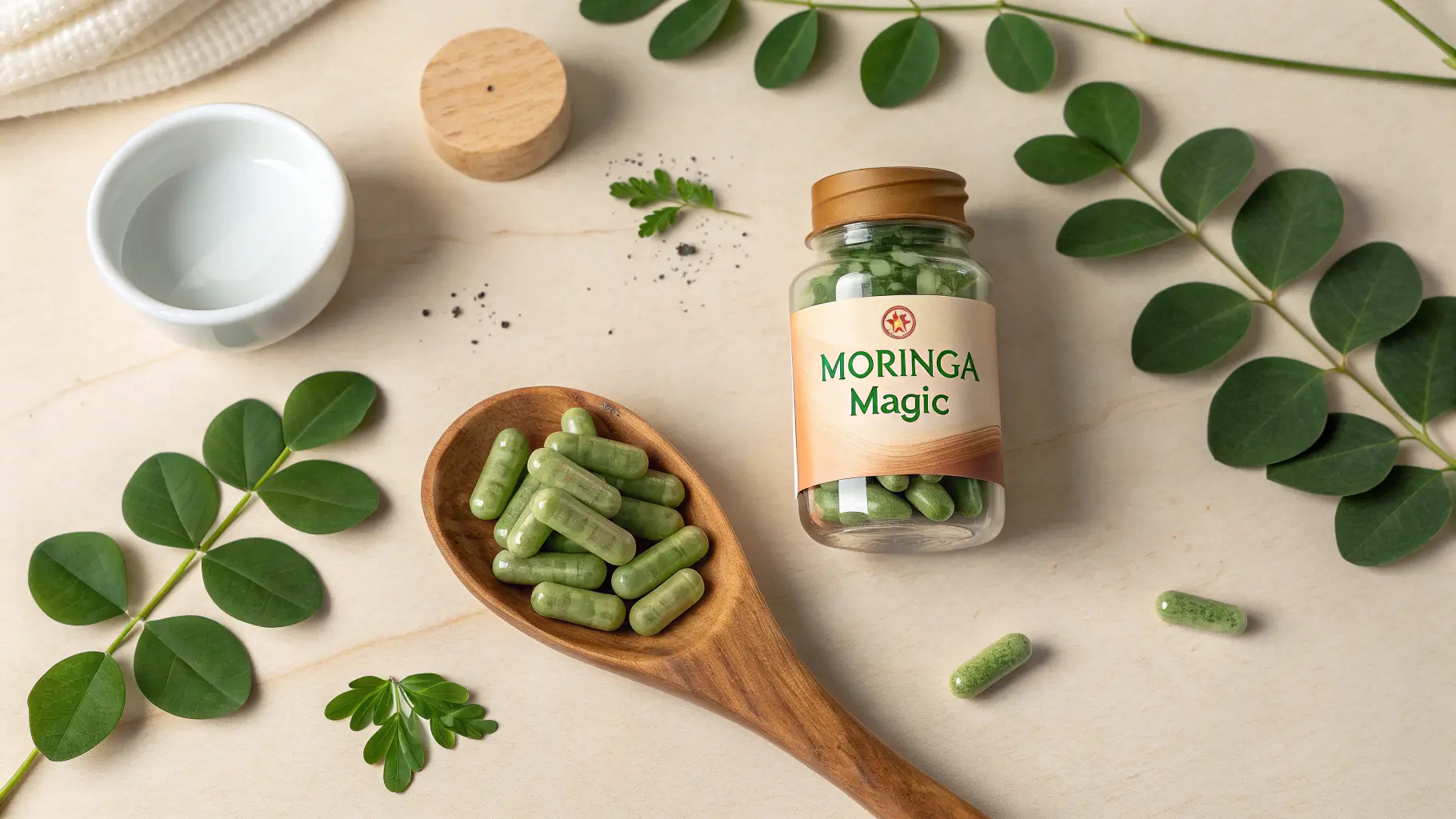Moringa leaves and supplements